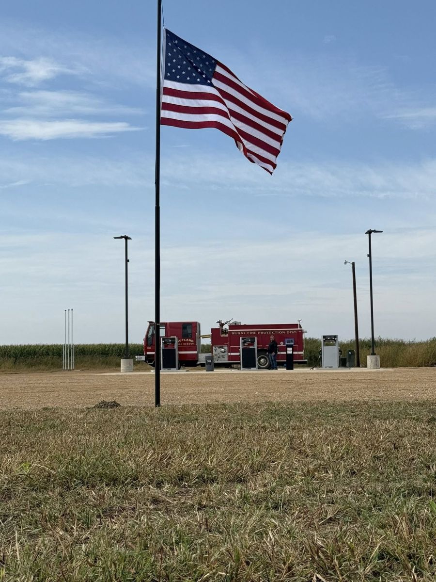 fire truck fueling up